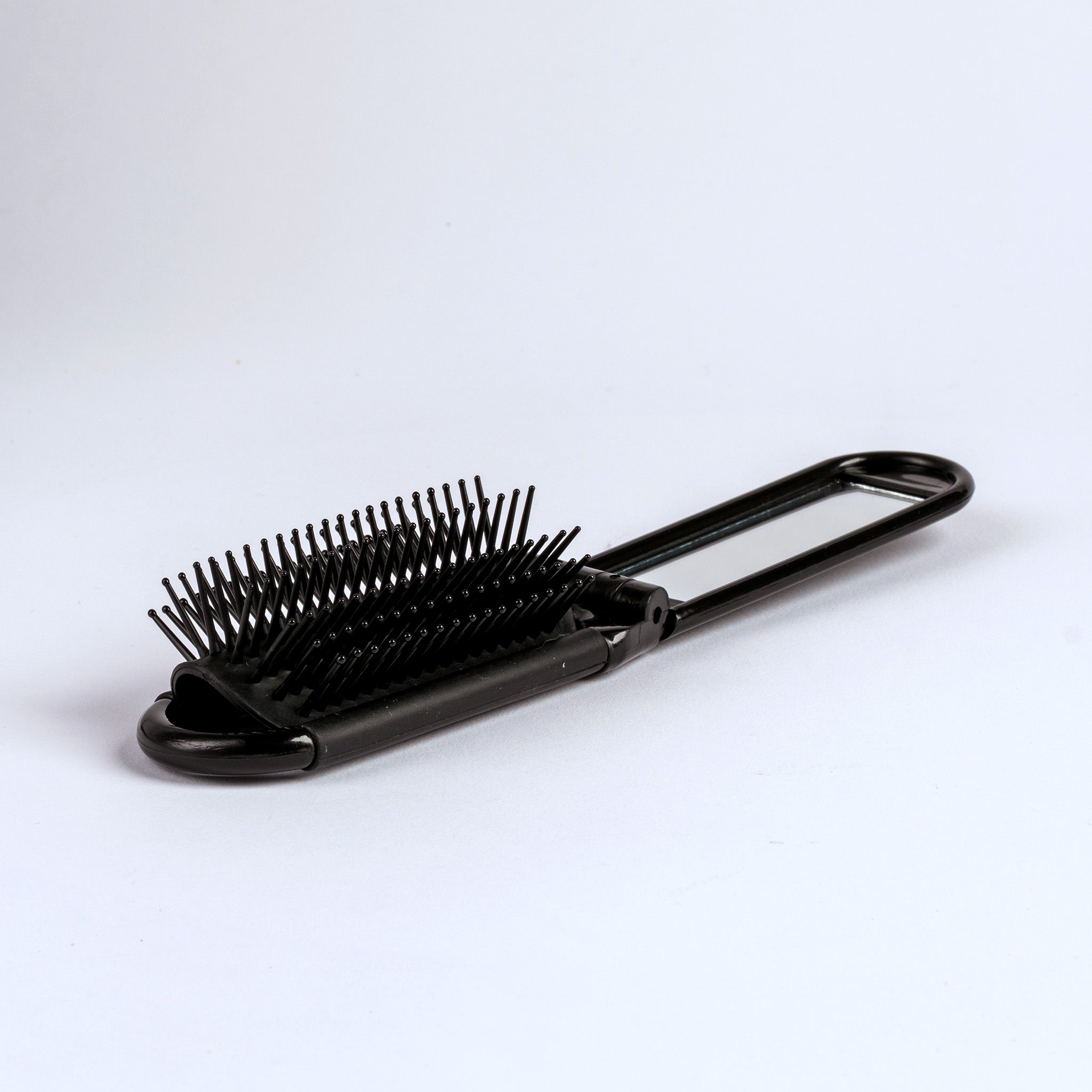 Foldable Hair Brush with Mirror